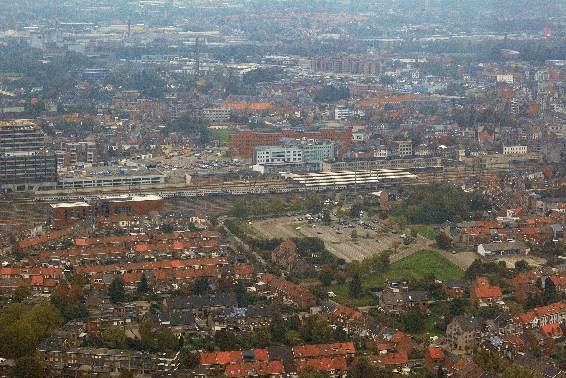 Luchtbeeld van het Stationskwartier